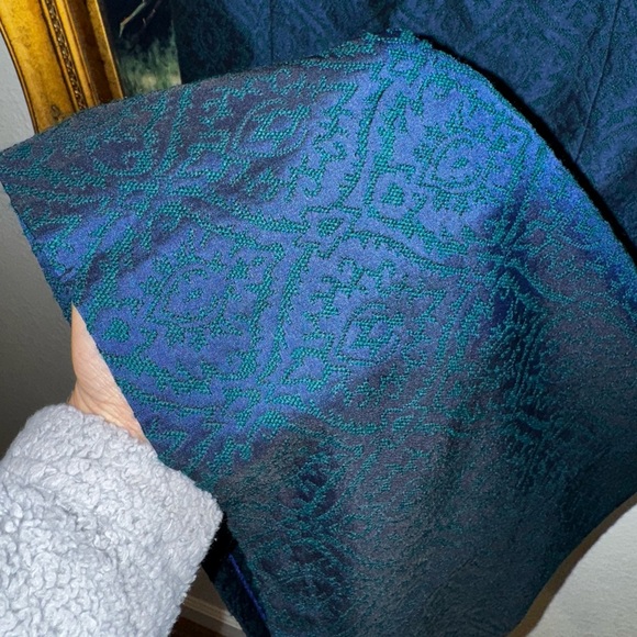 Nanette Lepore Green Blue Tapestry 90s Spaghetti Strap Mini Dress 6 Jewel Tone - Picture 8 of 9